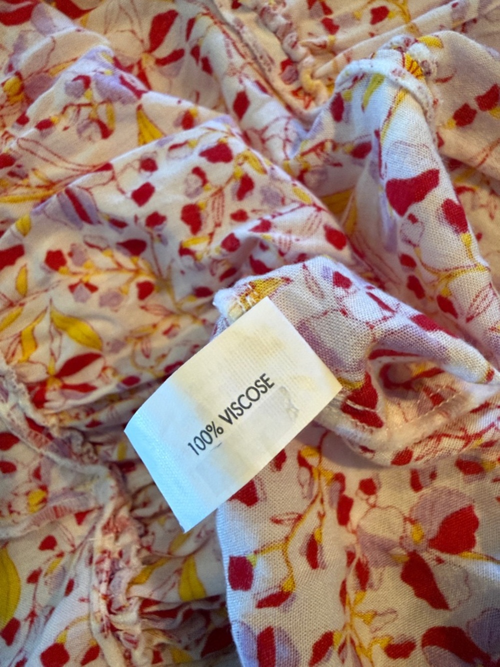POUPETTE ST BARTH Dress Sz L Mini V Clara Dress Floral Purple Mini Jonquille - Picture 14 of 15